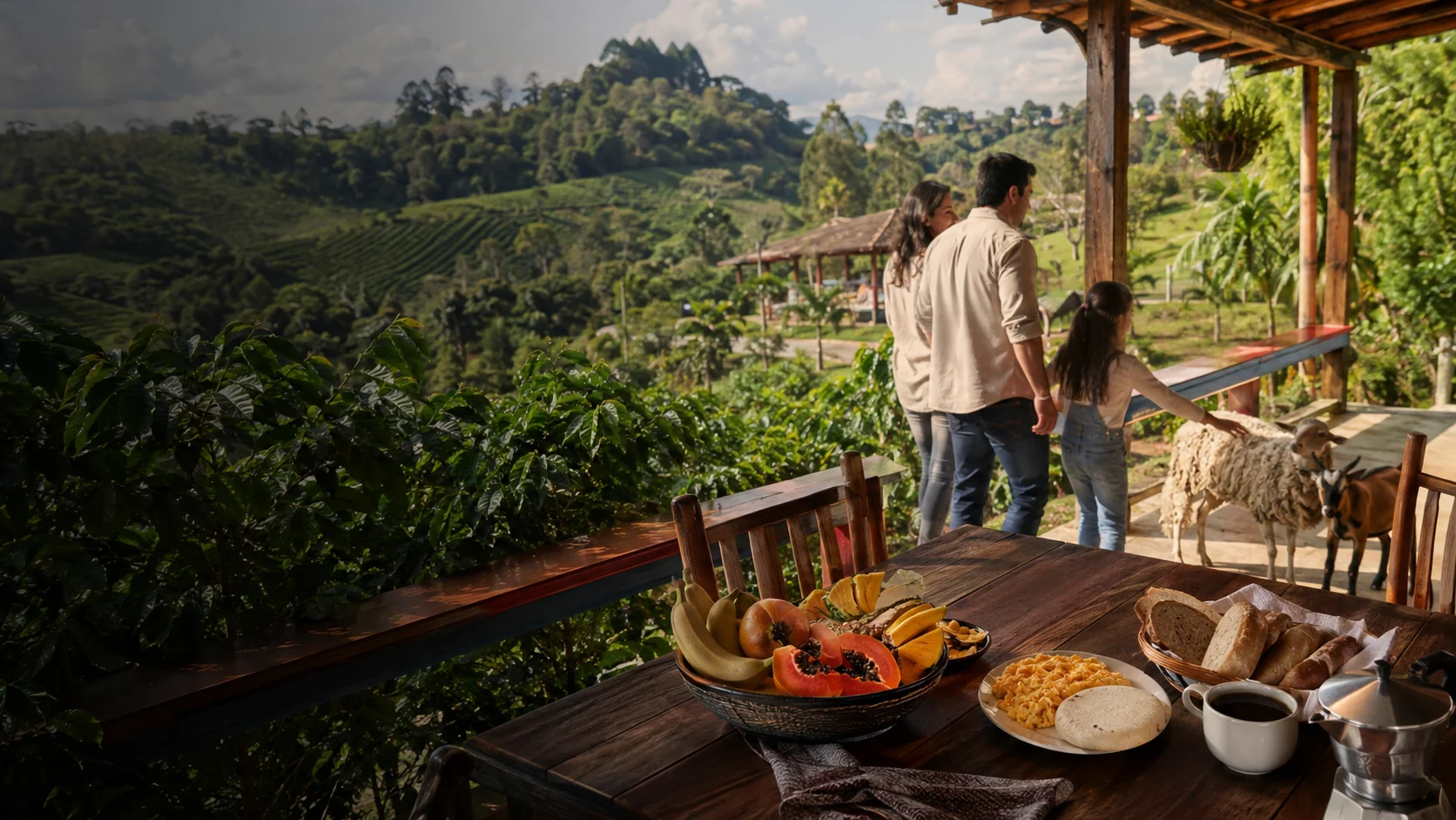 Promo Cafetera: desayuno en finca cafetera, paisaje del Quindío y experiencia familiar en PANACA