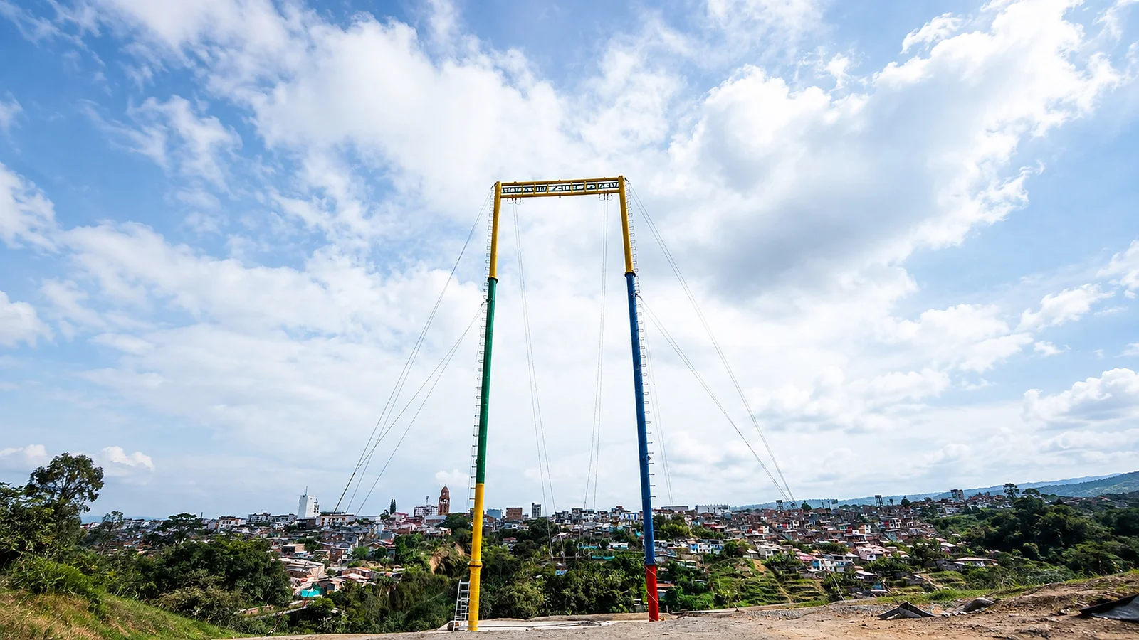 Columpio extremo de Venga Pues Mirador con vista a Quimbaya